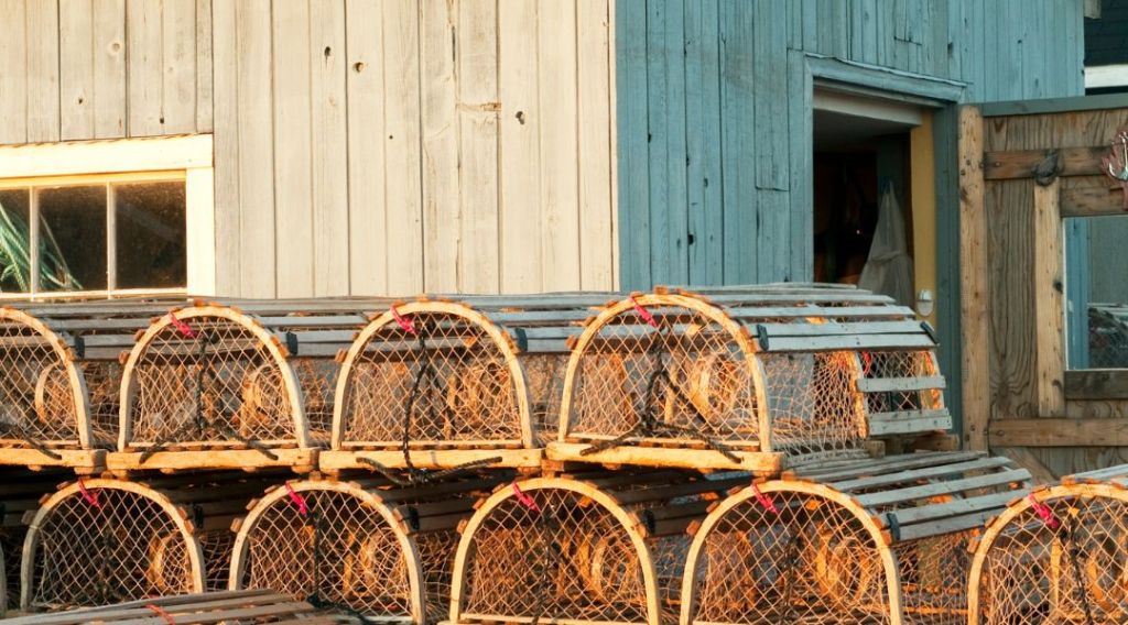 Traditional lobster traps, Nova Scotia